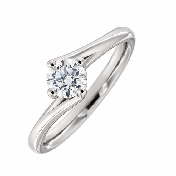 Anello Fanton Gioielli Donna SOLITARI in Oro bianco Diamante 0.50 Ct BROR-184-52 - BROR-184-52